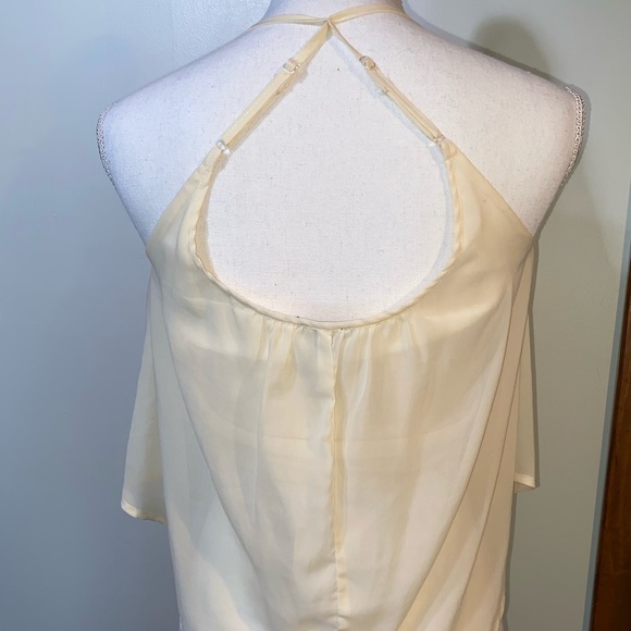 Cream Sheer Crop Top - Picture 2 of 2